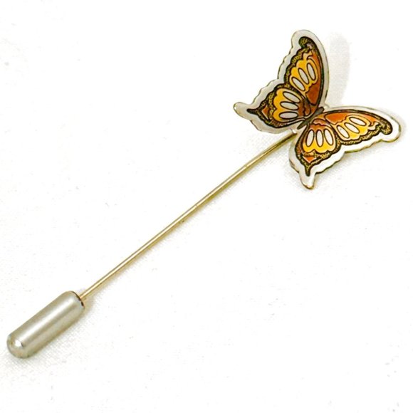 Vintage Reed & Barton Damascene Butterfly Stick Pin - Picture 5 of 7